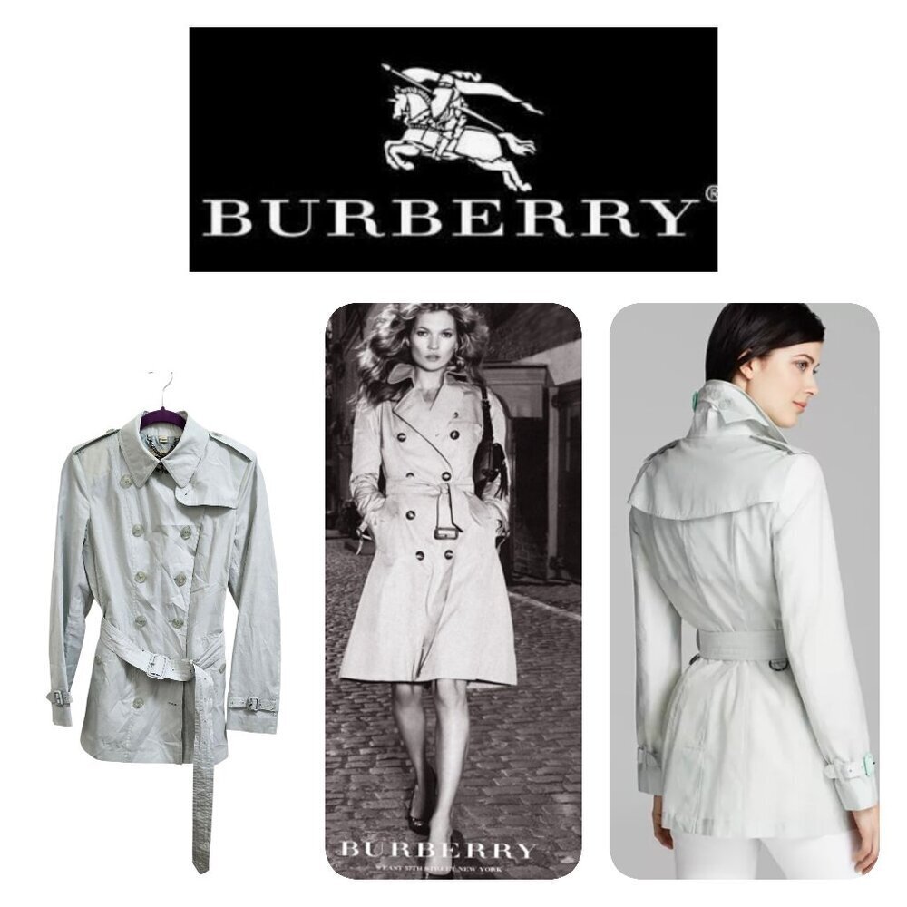 Burberry Sandringham Short Trench Coat in size 8